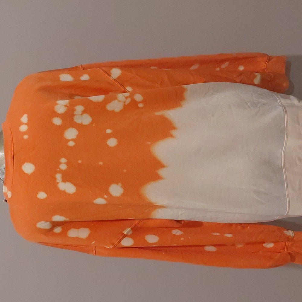 Clemson Gameday Couture Orange Twice As Nice Faded Dip Dye Sweatshirt Womens - Picture 4 of 5